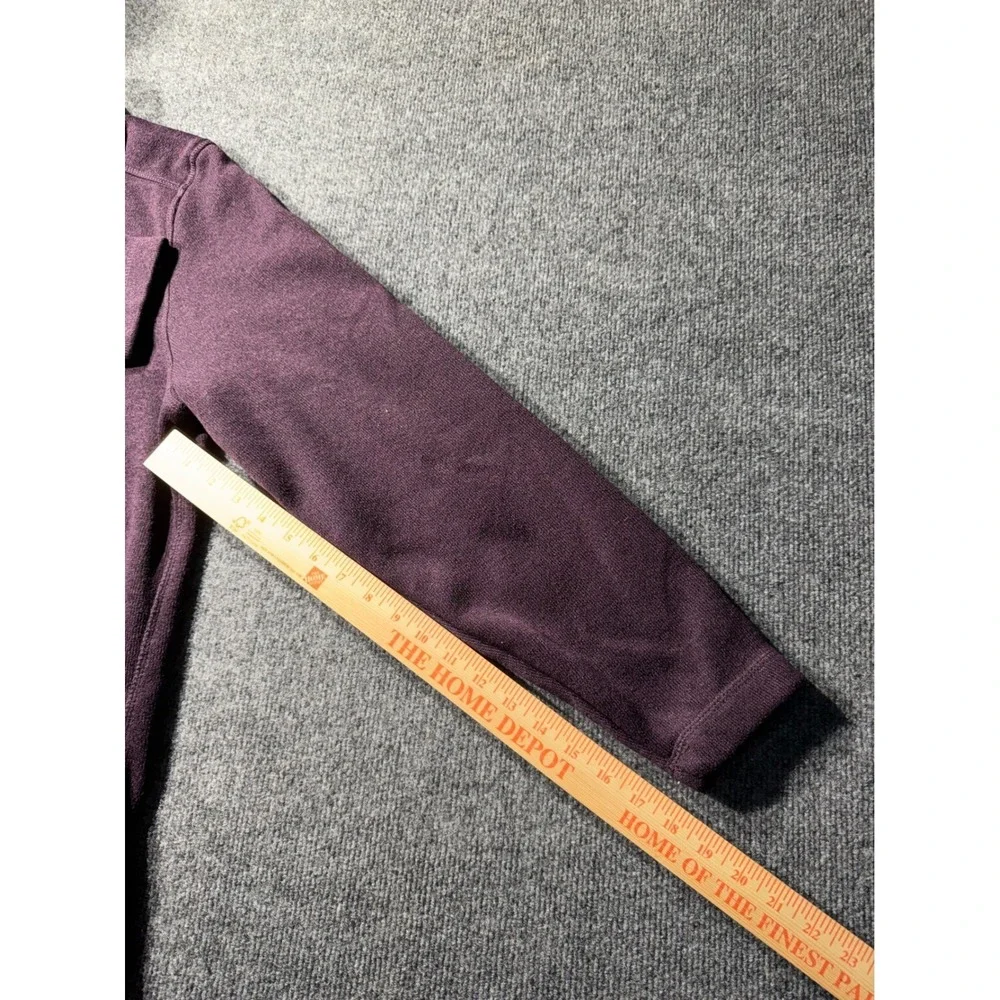 Eddie Bauer Mens Large Purple Quarter Zip Fleece Pullover Sweater EM31LK112P